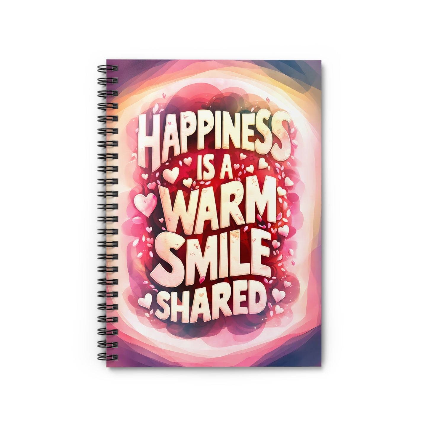 Happiness is a Warm Smile Shared Spiral Notebook - Ruled Line