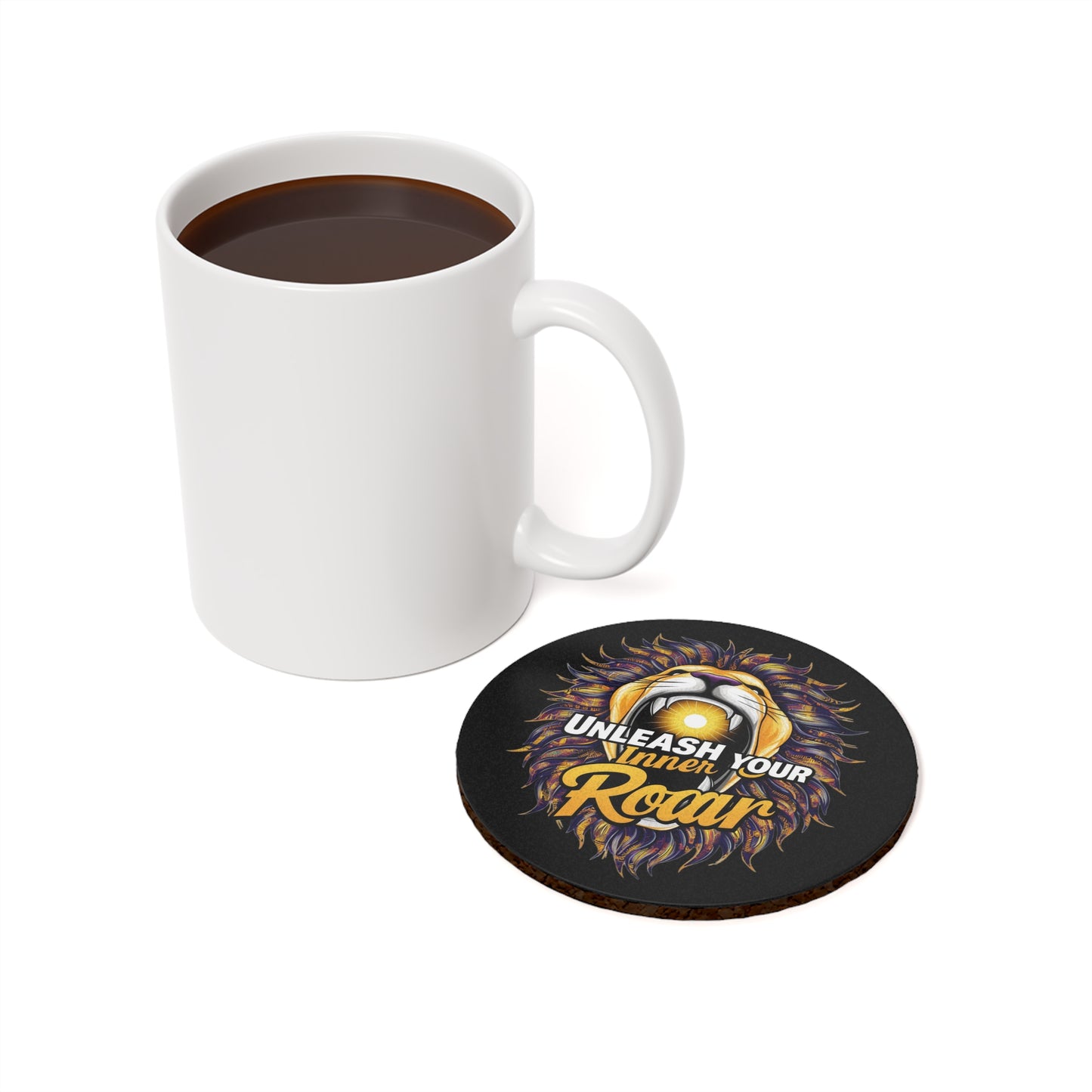 "Unleash your Inner Roar" Lion - Cork Coaster