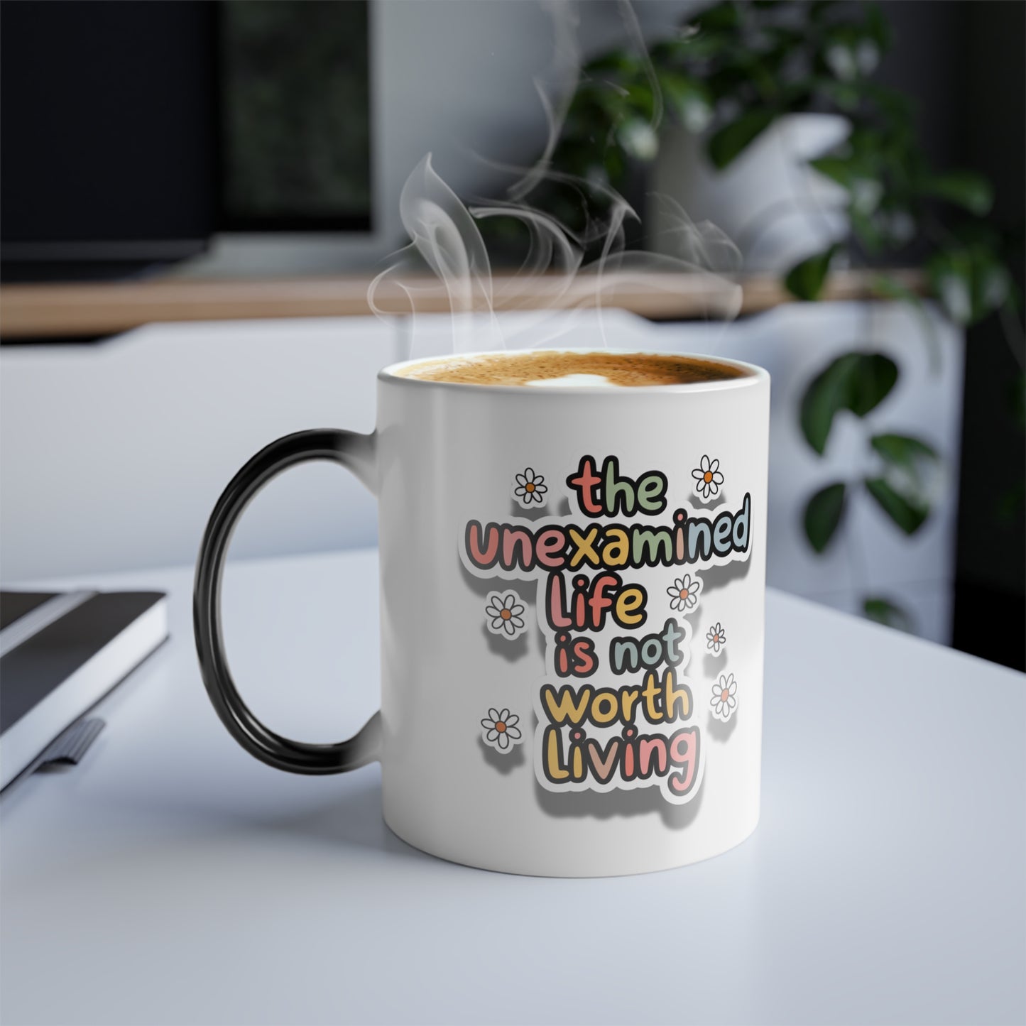 The Unexamined Life is Not Worth Living - Color Morphing Mug, 11oz