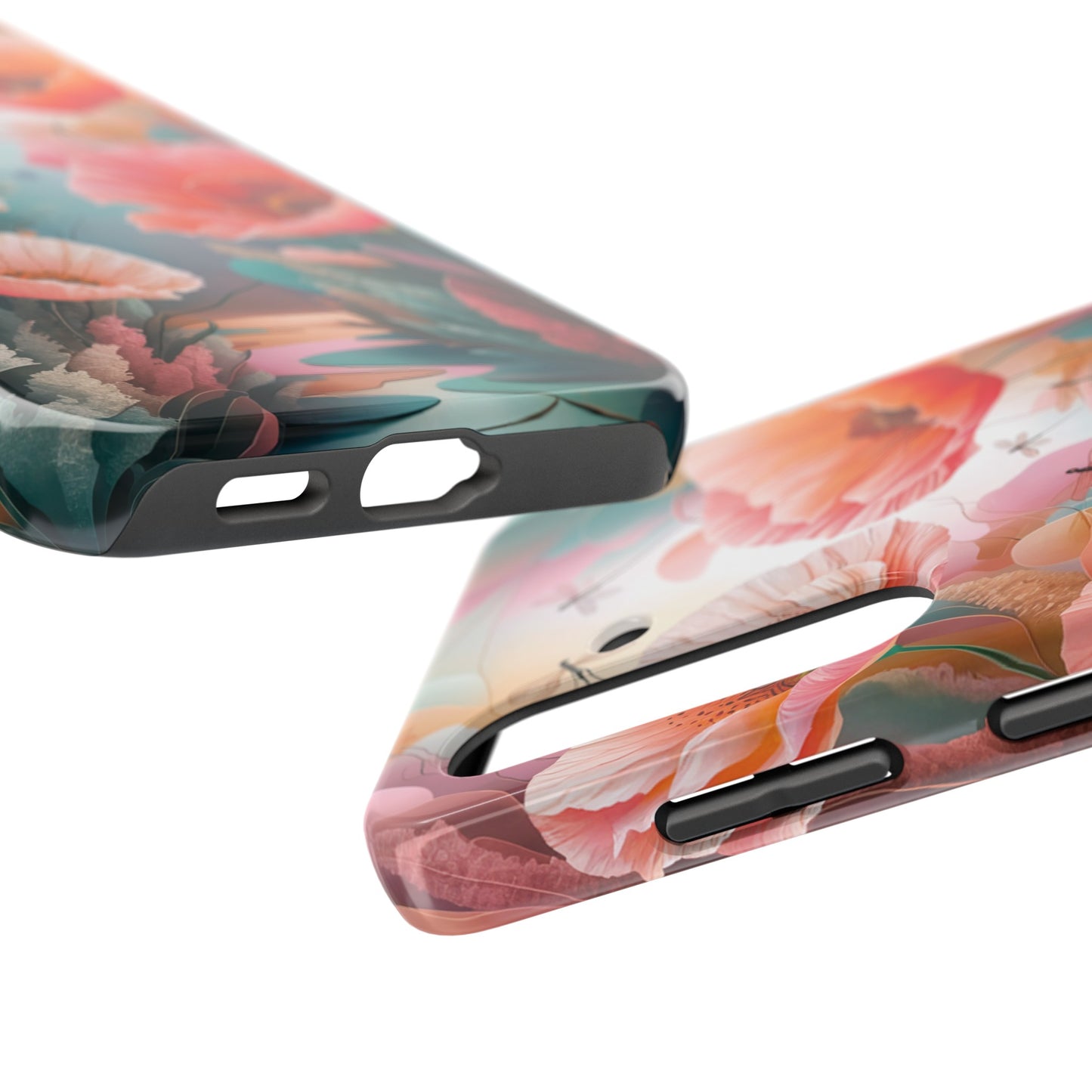 Whimsical Wings and Petal Whispers - Tough Phone Cases