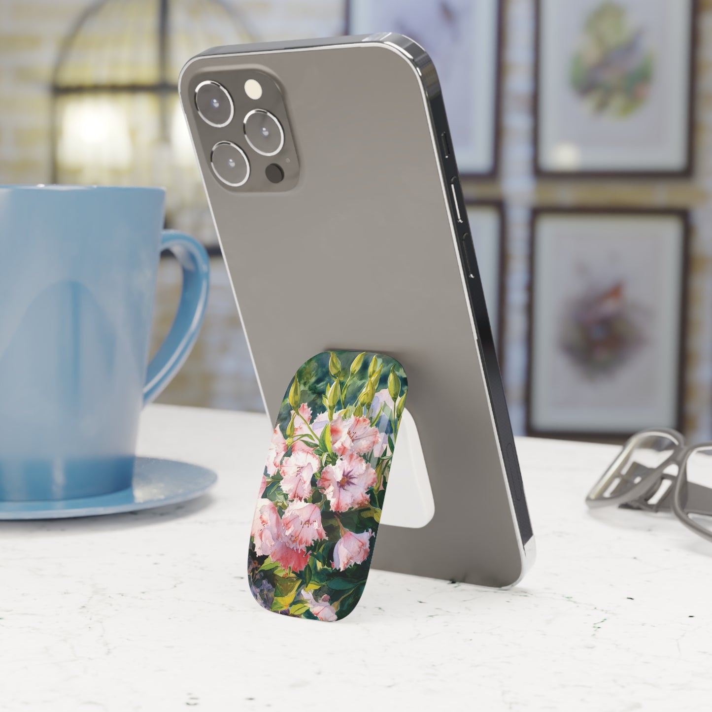 Pink Garden Haven - Phone Click-On Grip