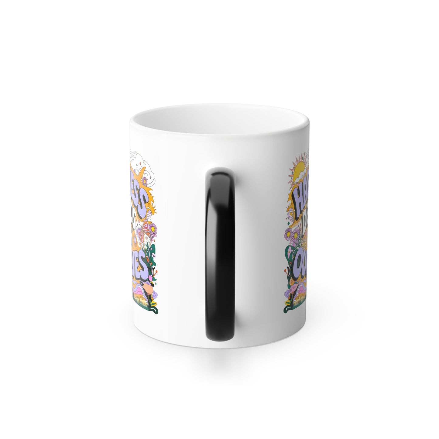Happiness Depends Upon Ourselves - Color Morphing Mug, 11oz