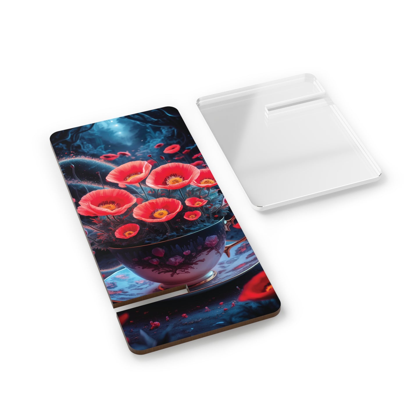Red Poppies for Tea: Let's Brew Happiness! - Display Stand for Smartphones