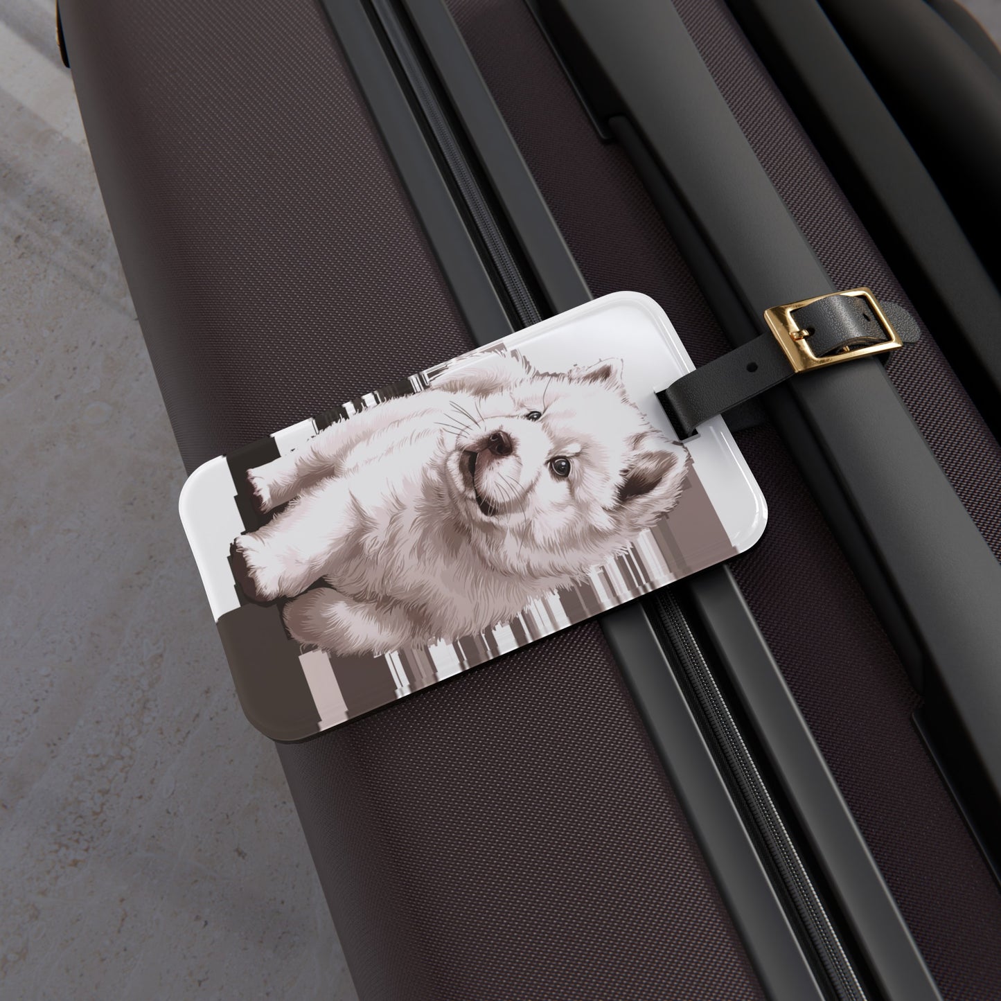 The Fluffy Side Gaze - Luggage Tag