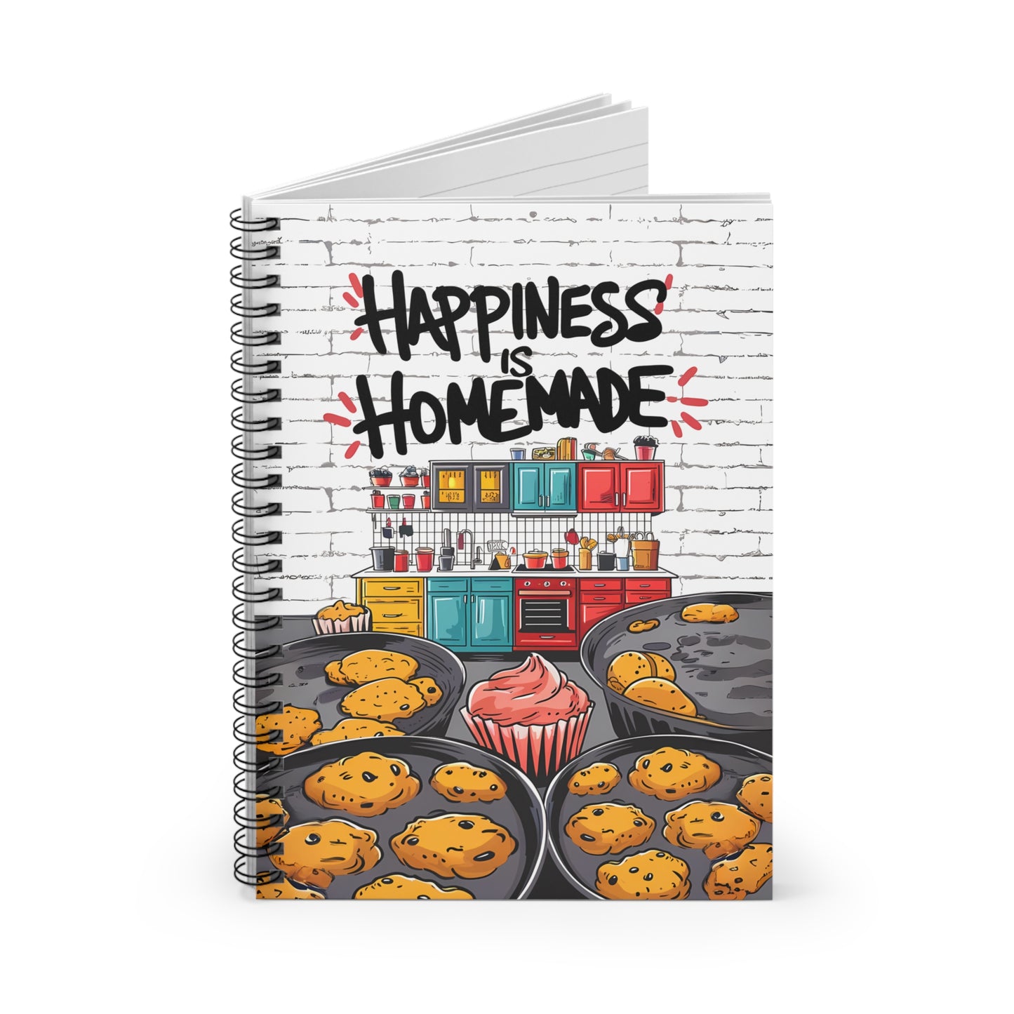 Happiness is Homemade Spiral Notebook - Ruled Line