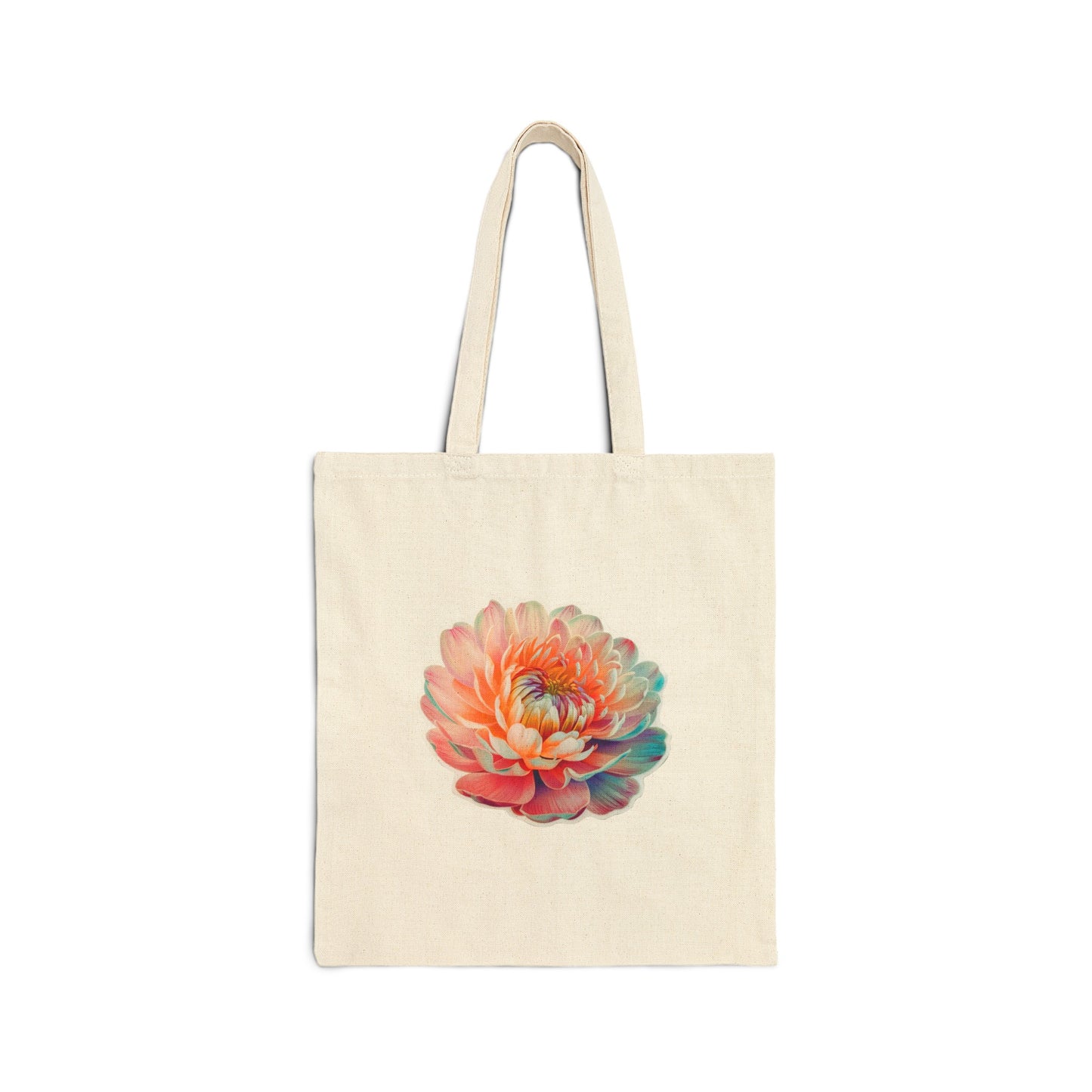 "A plethora of hues Flower" - Cotton Canvas Tote Bag