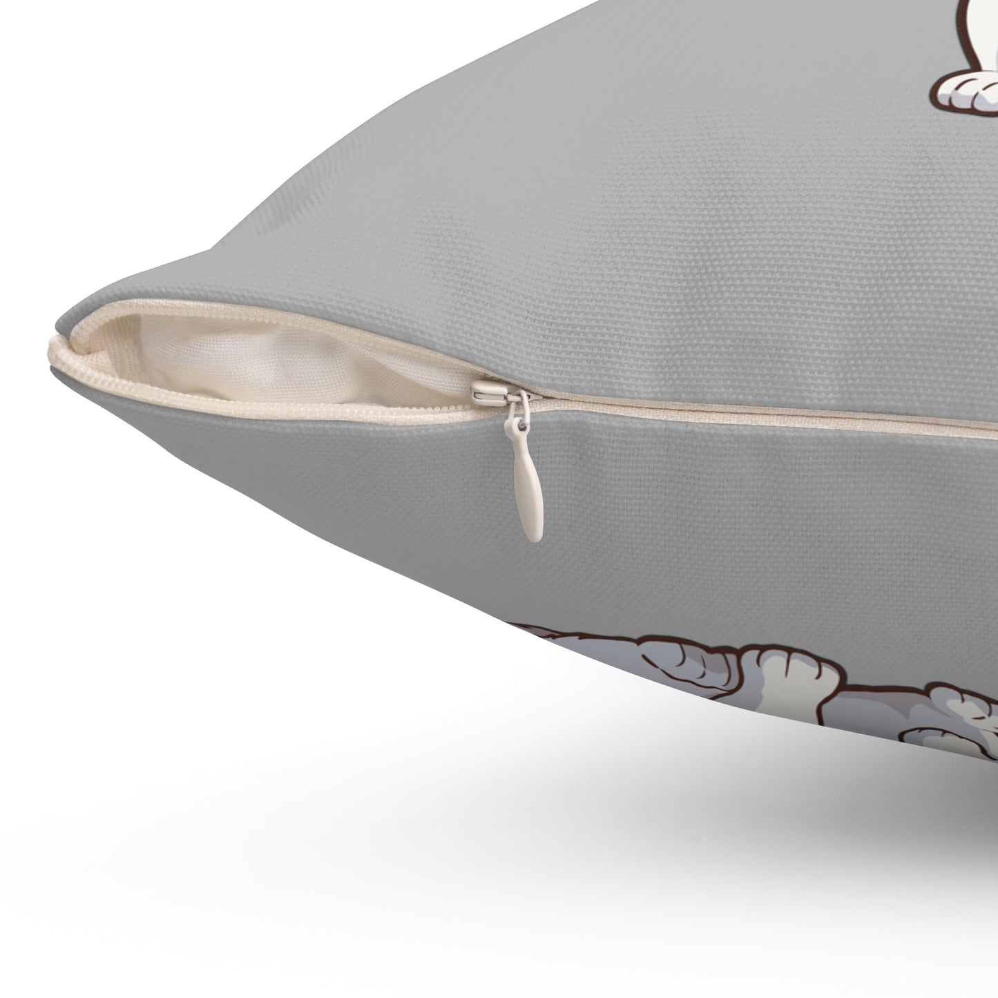 "When you accidentally wake up the nap supervisor" Cat Meme - Spun Polyester Square Pillow