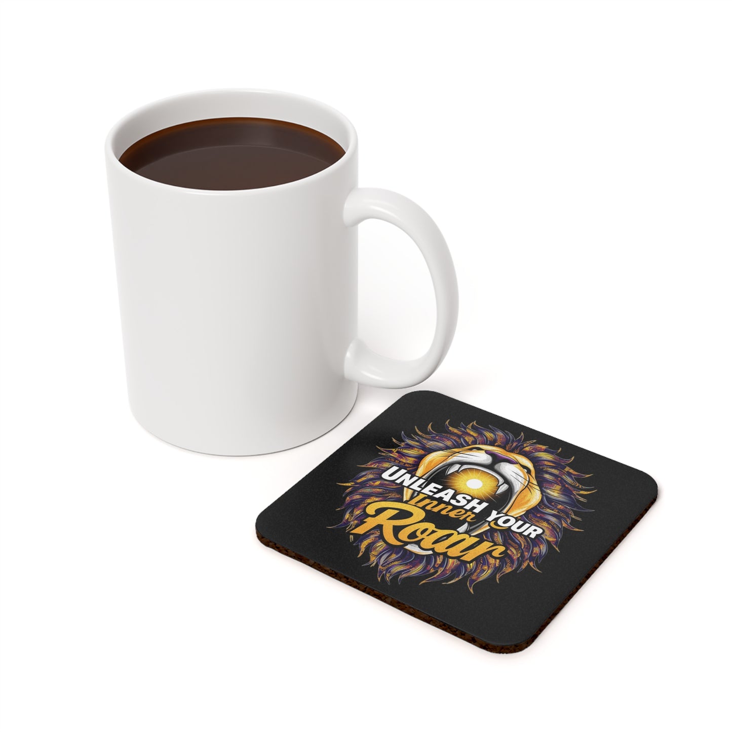 "Unleash your Inner Roar" Lion - Cork Coaster