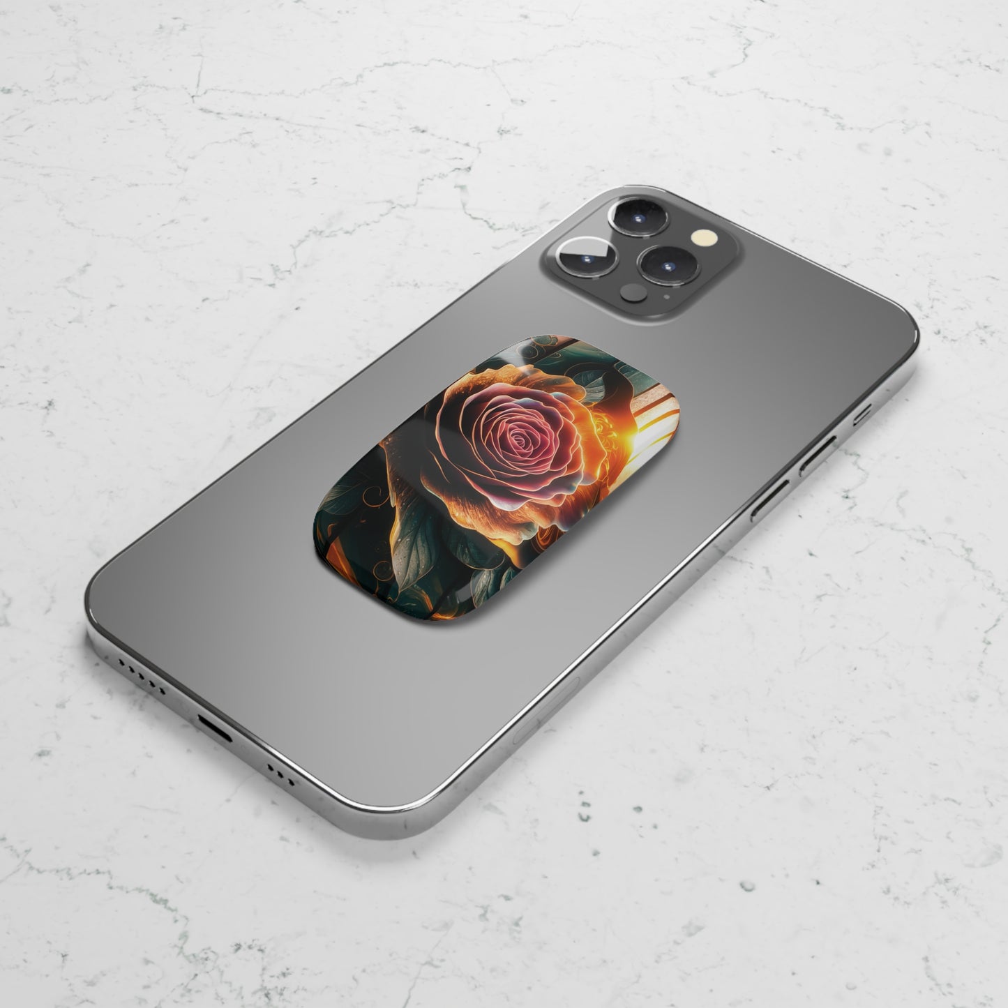 Rose Glass Mosaic - Phone Click-On Grip