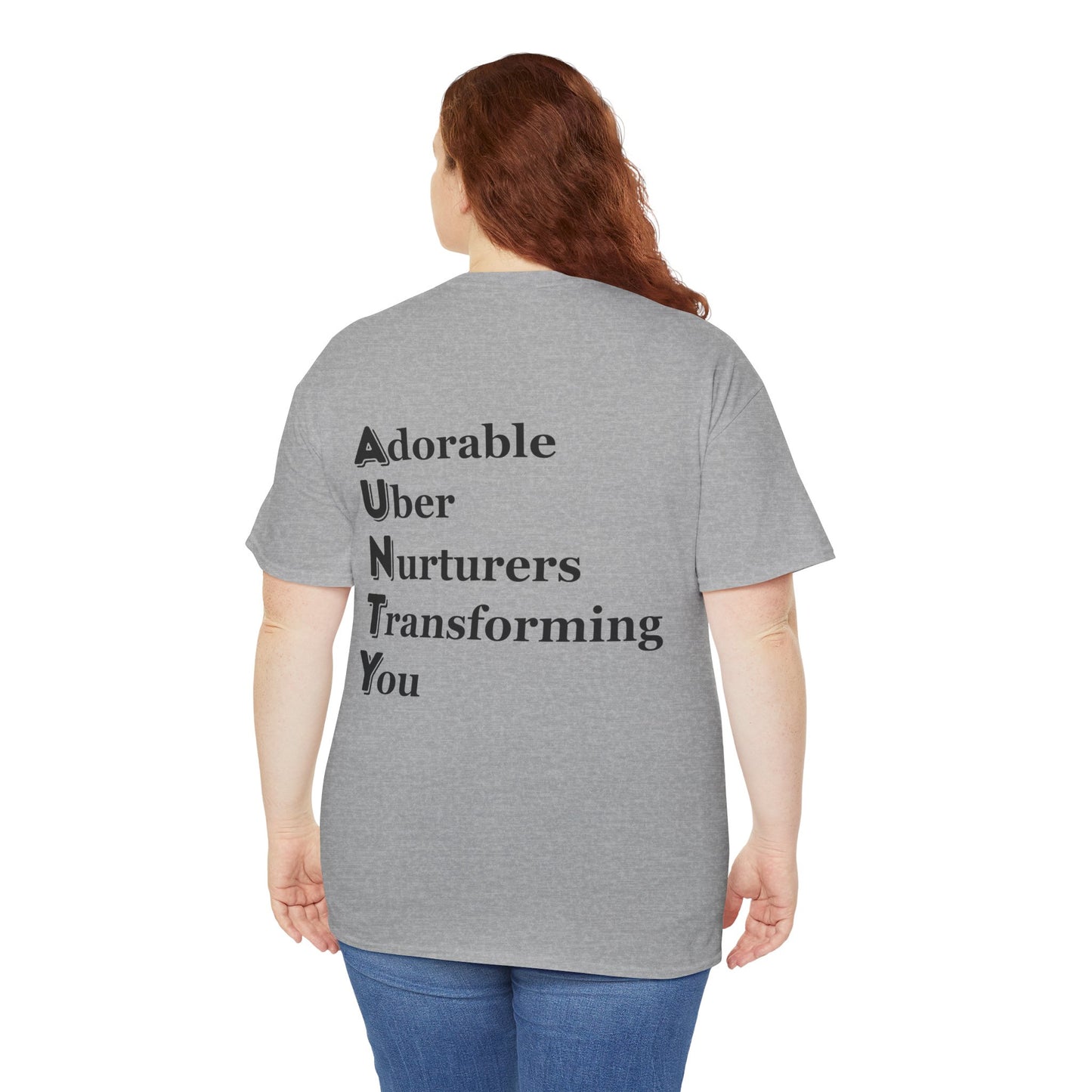 "AUNTY - Adorable Uber Nurturers Transforming You" - Unisex Cotton Tee