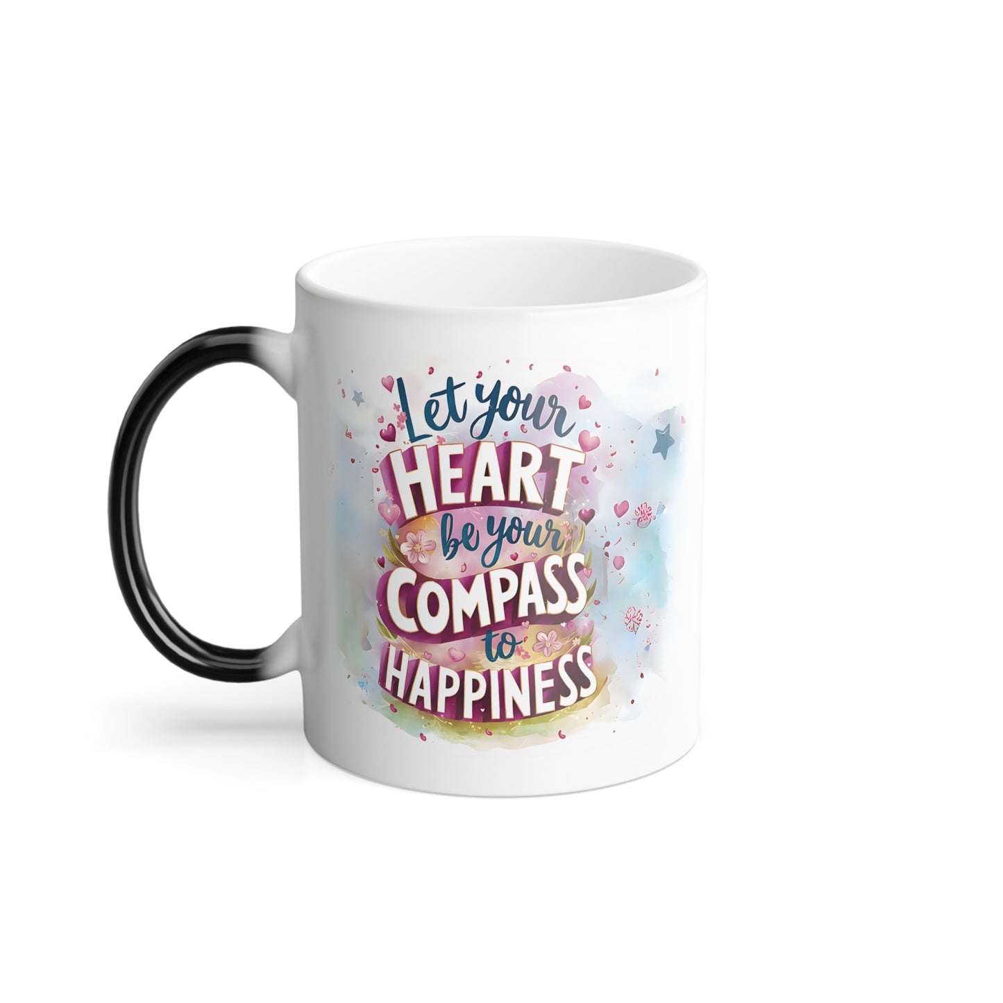 Let Your Heart be Your Compass to Happiness - Color Morphing Mug, 11oz