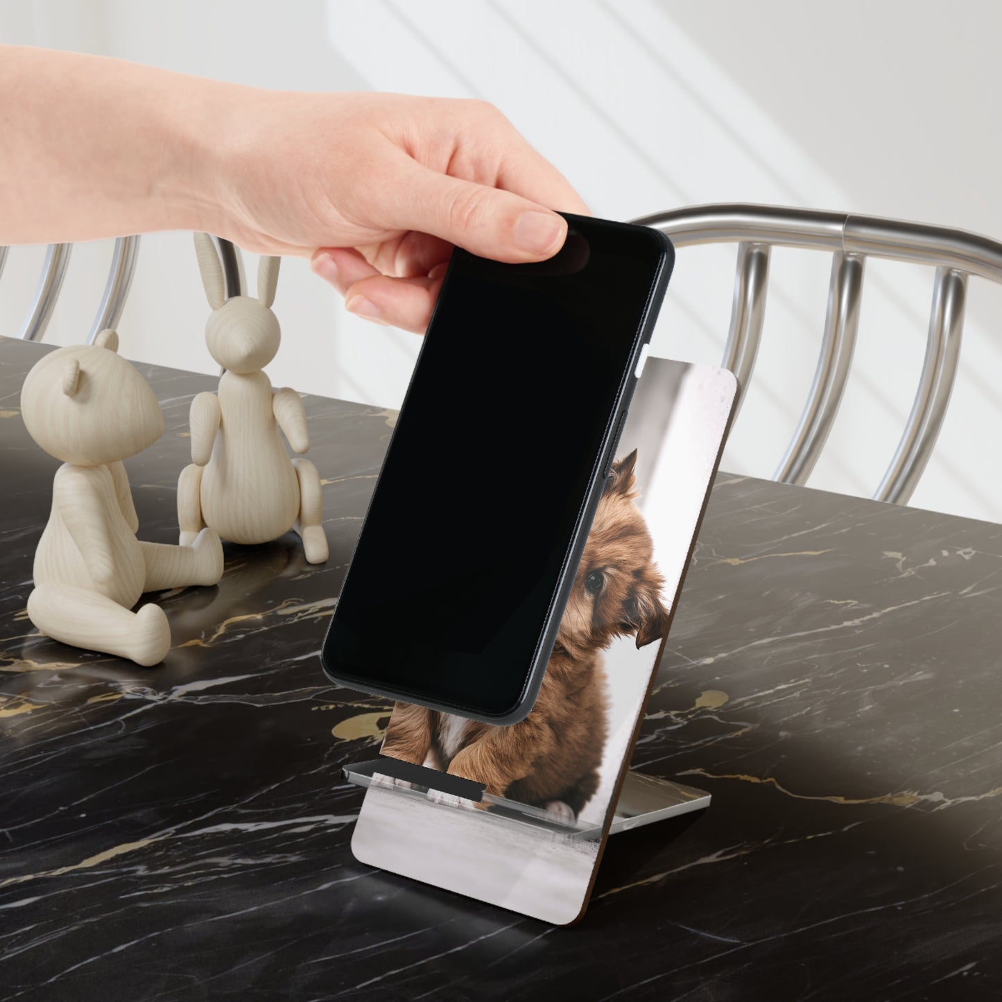 Tilted on One Side - Display Stand for Smartphones