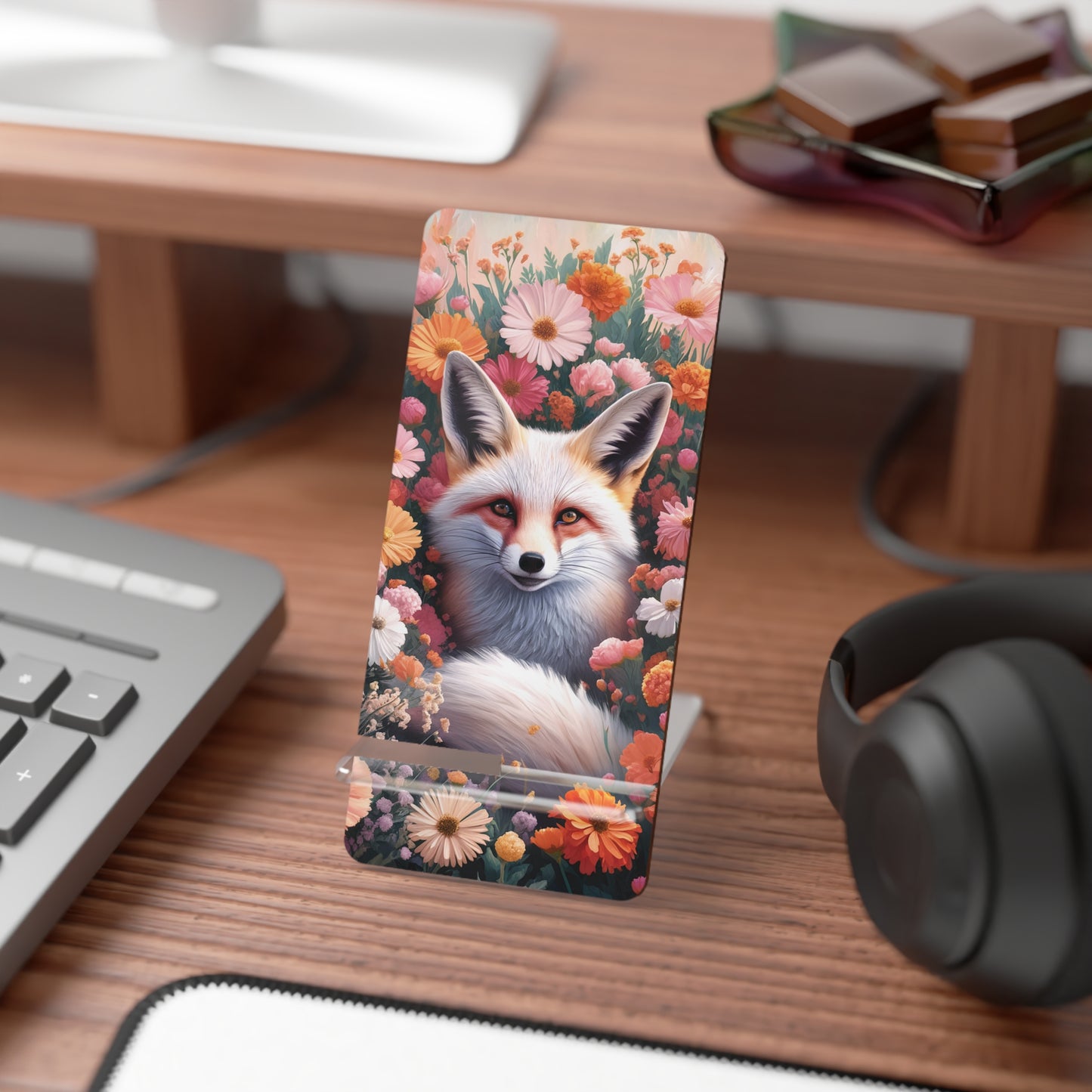 Kitsune Amongst Flora - Display Stand for Smartphones