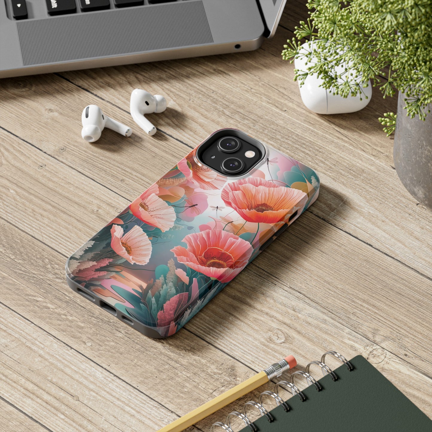 Whimsical Wings and Petal Whispers - Tough Phone Cases