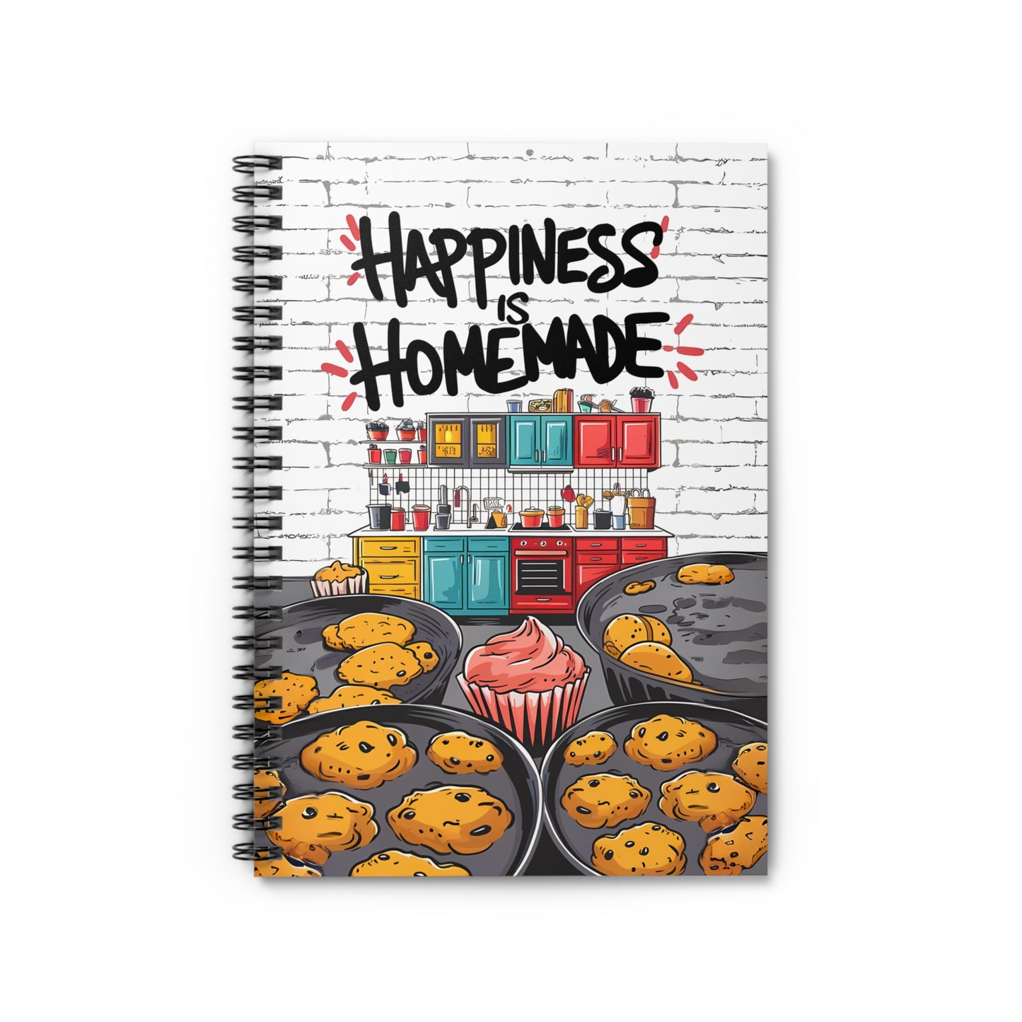 Happiness is Homemade Spiral Notebook - Ruled Line