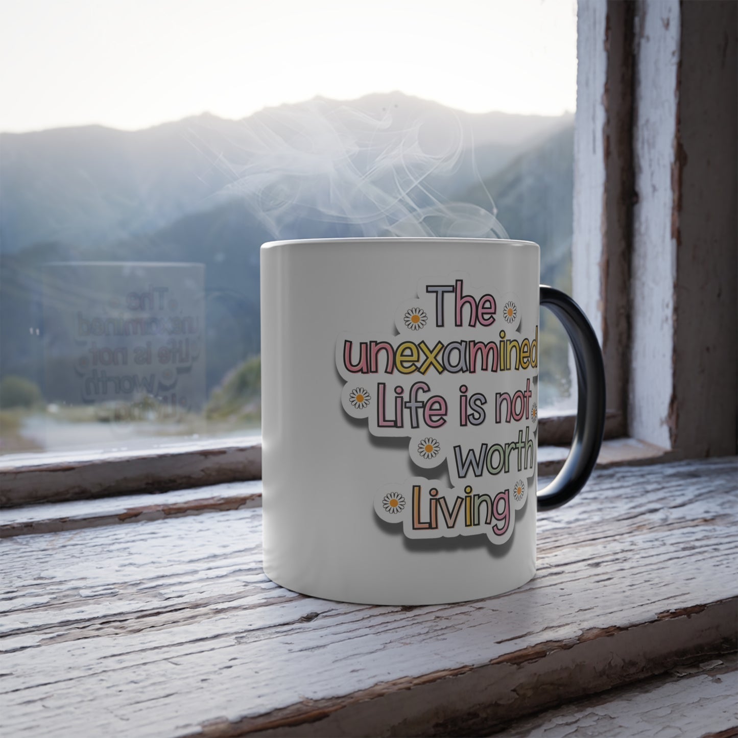 The Unexamined Life is Not Worth Living - Color Morphing Mug, 11oz