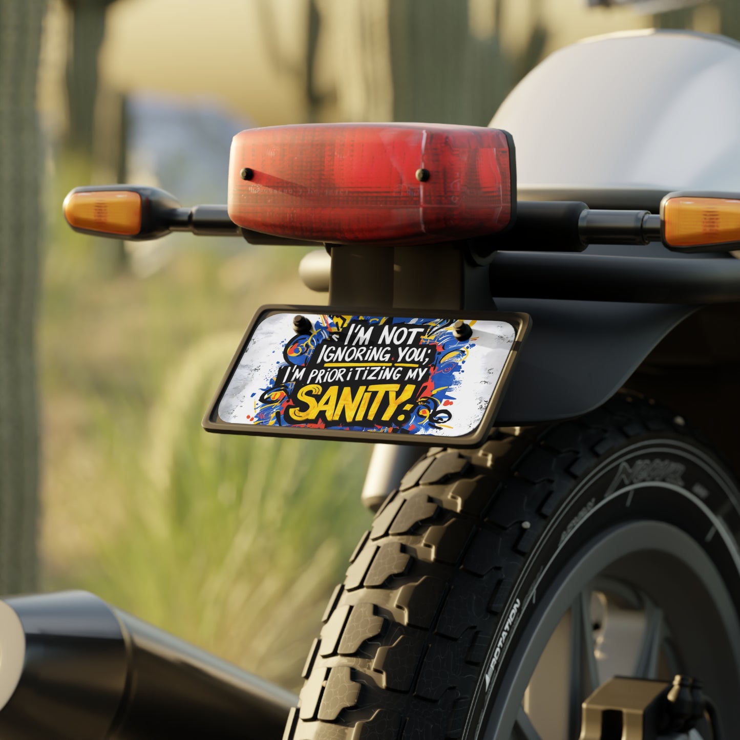 "I'm Not Ignoring You; I'm Prioritizing My Sanity!" - Mini License Plate