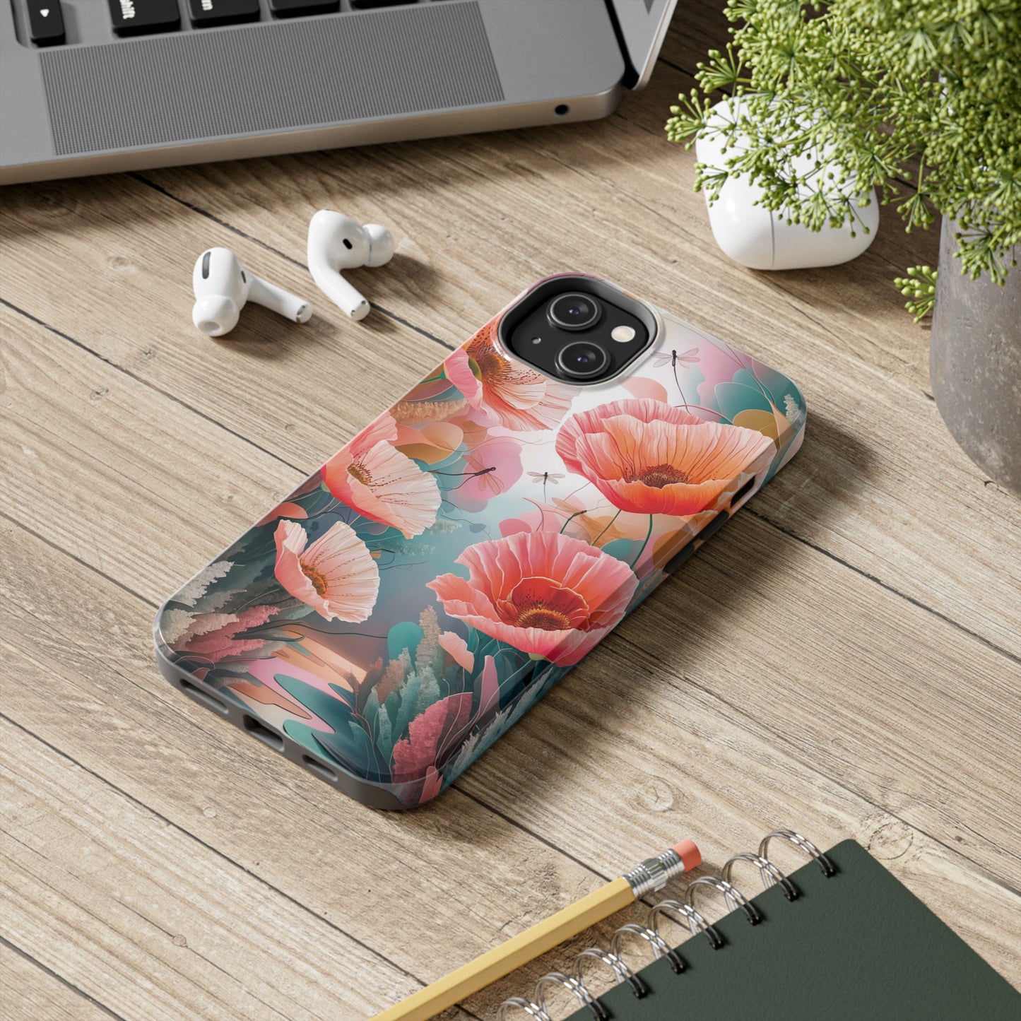 Whimsical Wings and Petal Whispers - Tough Phone Cases