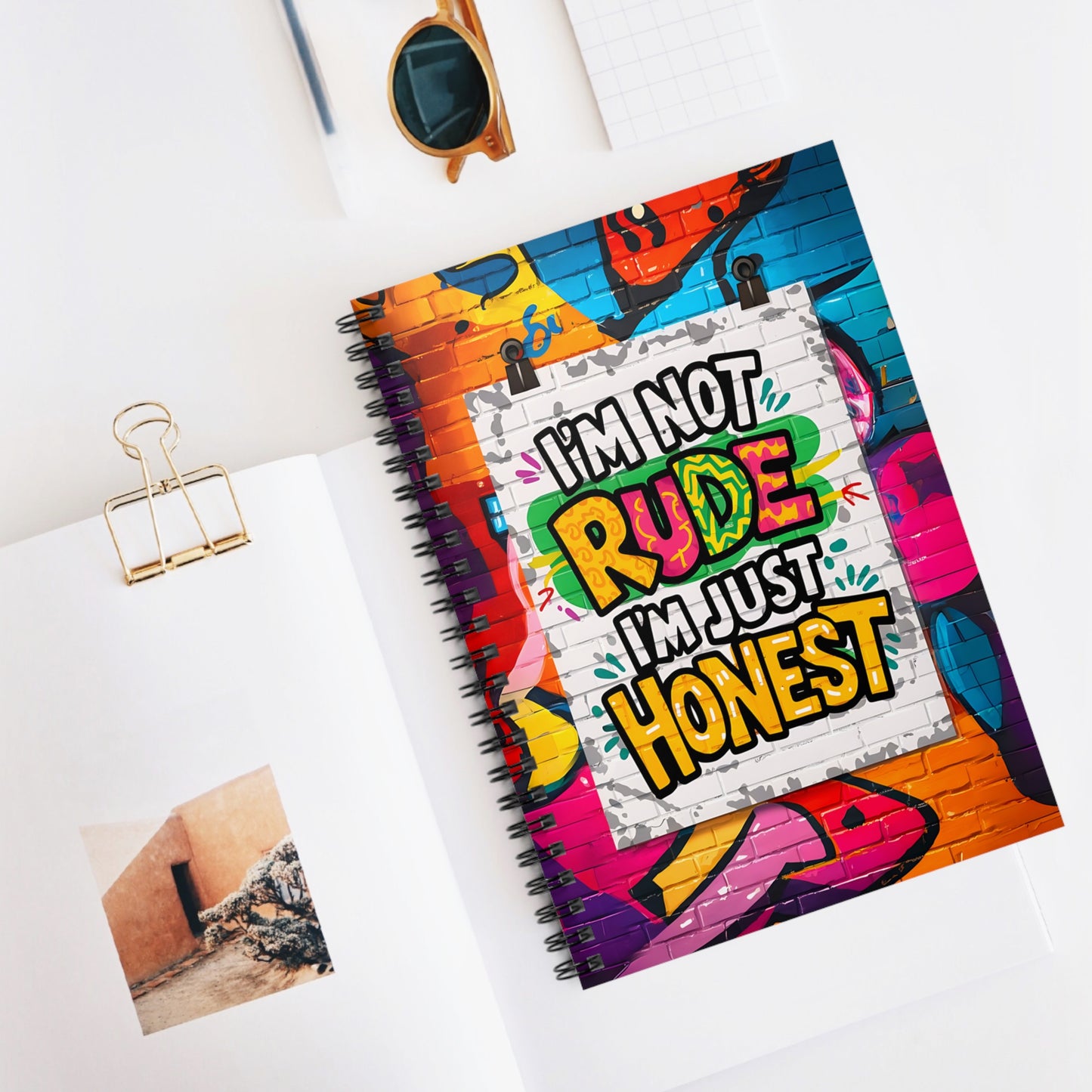 "I'm Not Rude; I'm Just Honest." Spiral Notebook - Ruled Line