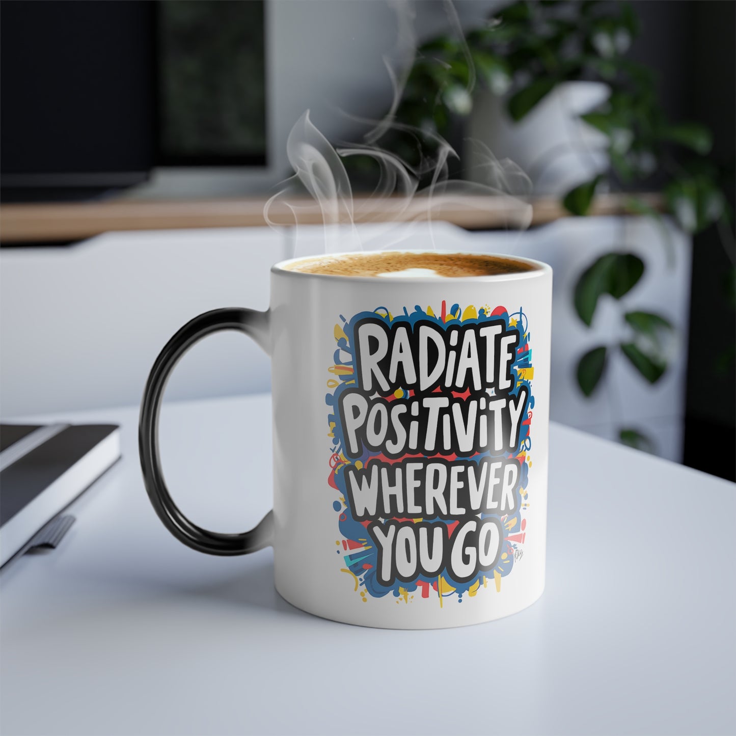 Radiate Positivity Wherever You Go - Color Morphing Mug, 11oz