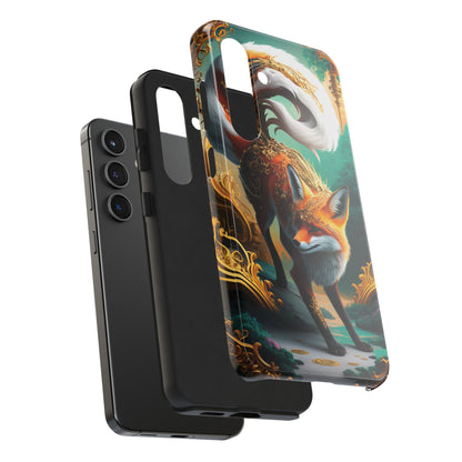 Art Nouveau Reverie: Leaping Red Fox - Tough Phone Cases