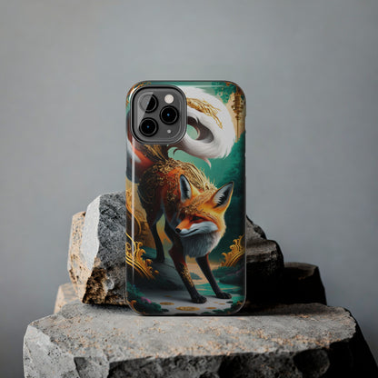 Art Nouveau Reverie: Leaping Red Fox - Tough Phone Cases