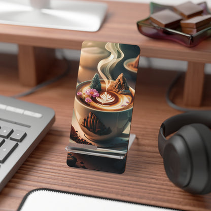 Steamy Coffee Dreamscape - Display Stand for Smartphones