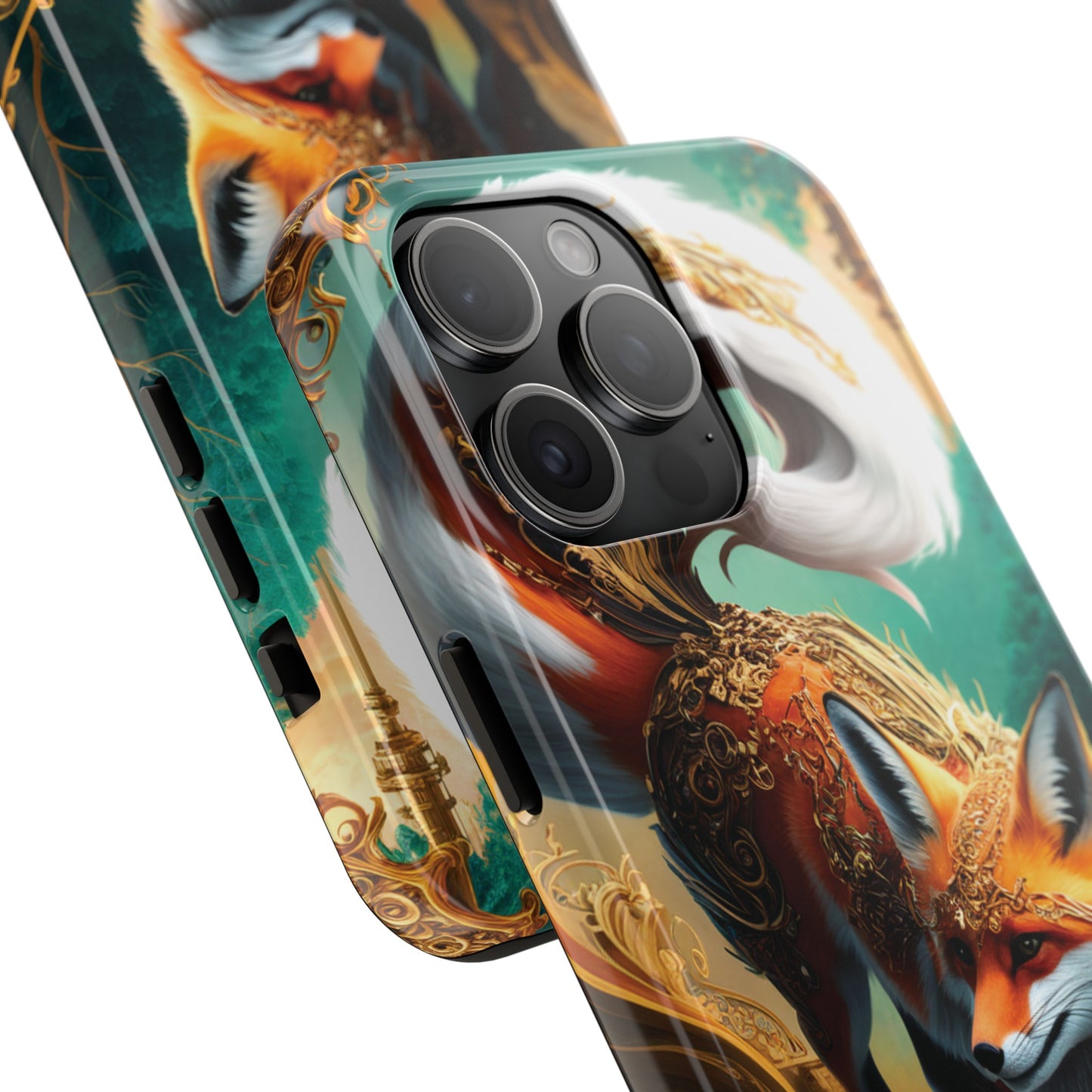 Art Nouveau Reverie: Leaping Red Fox - Tough Phone Cases