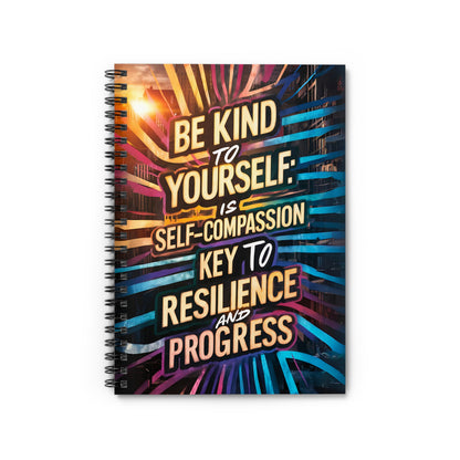 Be Kind to Yourself: Is Self-Compassion the Key to Resilience and Progress Spiral Notebook - Ruled Line