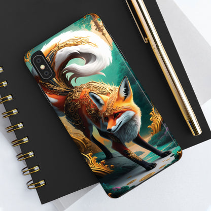 Art Nouveau Reverie: Leaping Red Fox - Tough Phone Cases