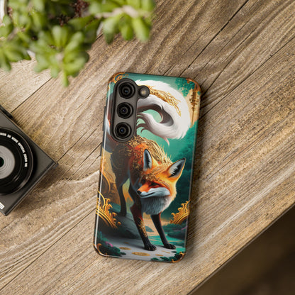 Art Nouveau Reverie: Leaping Red Fox - Tough Phone Cases