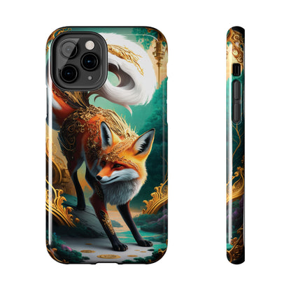 Art Nouveau Reverie: Leaping Red Fox - Tough Phone Cases