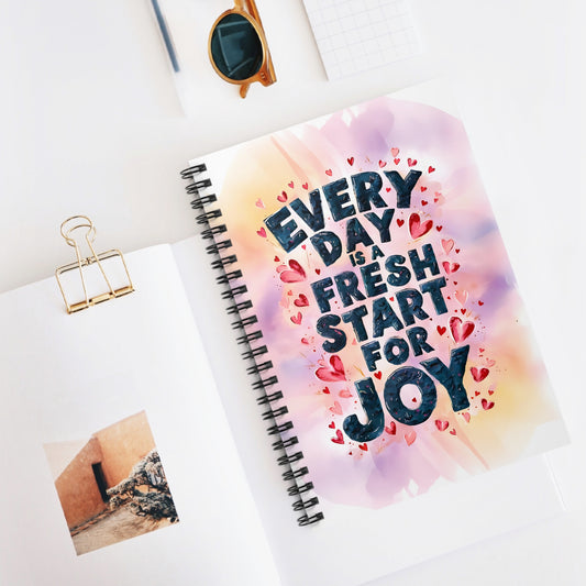 Everyday is a Fresh Start For Joy Spiral Notebook - Ruled Line