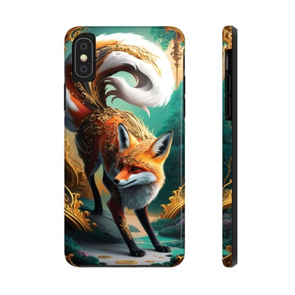 Art Nouveau Reverie: Leaping Red Fox - Tough Phone Cases