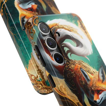 Art Nouveau Reverie: Leaping Red Fox - Tough Phone Cases