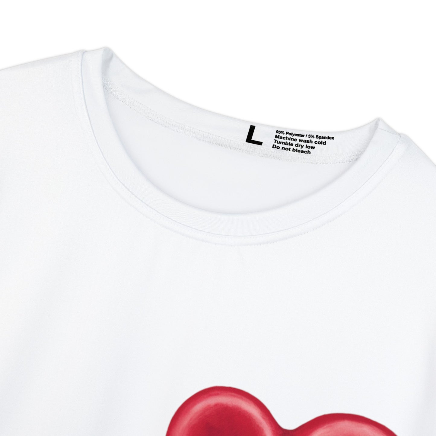 "Red Balloon Cat Version" - Women's Short Sleeve Shirt (AOP) in White