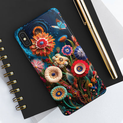 Floral Bloom: Art and Sewing Materials - Tough Phone Cases