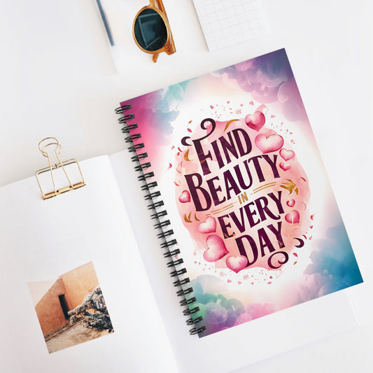 Find Beauty in Everyday Spiral Notebook - Ruled Line