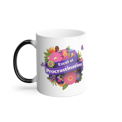 Excel at Procrastination - Color Morphing Mug, 11oz