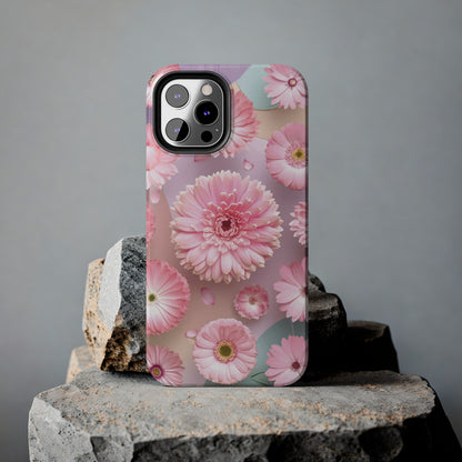 Pink Floral Bliss - Tough Phone Cases