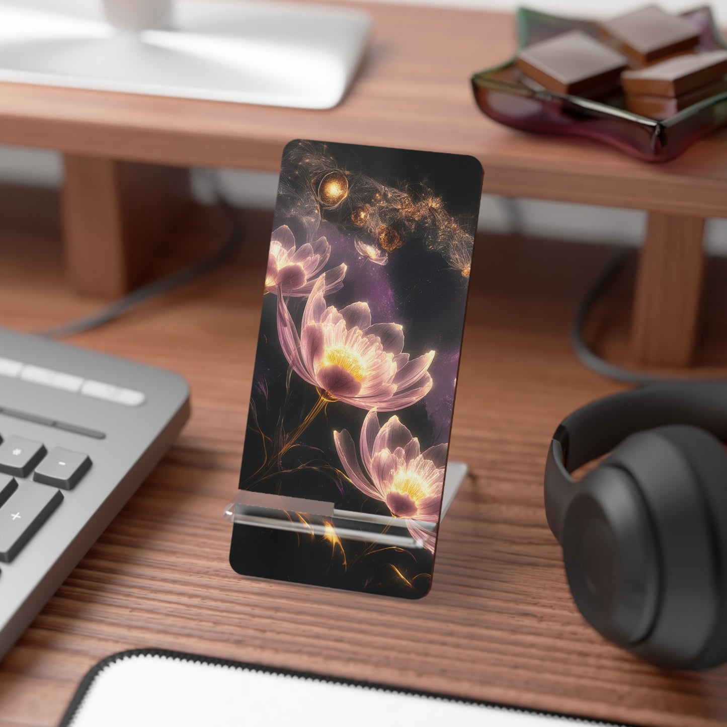 Night Lotus Glow - Display Stand for Smartphones