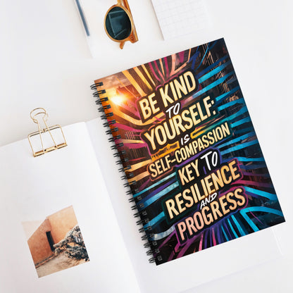 Be Kind to Yourself: Is Self-Compassion the Key to Resilience and Progress Spiral Notebook - Ruled Line