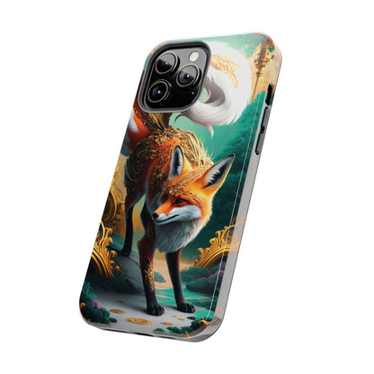 Art Nouveau Reverie: Leaping Red Fox - Tough Phone Cases