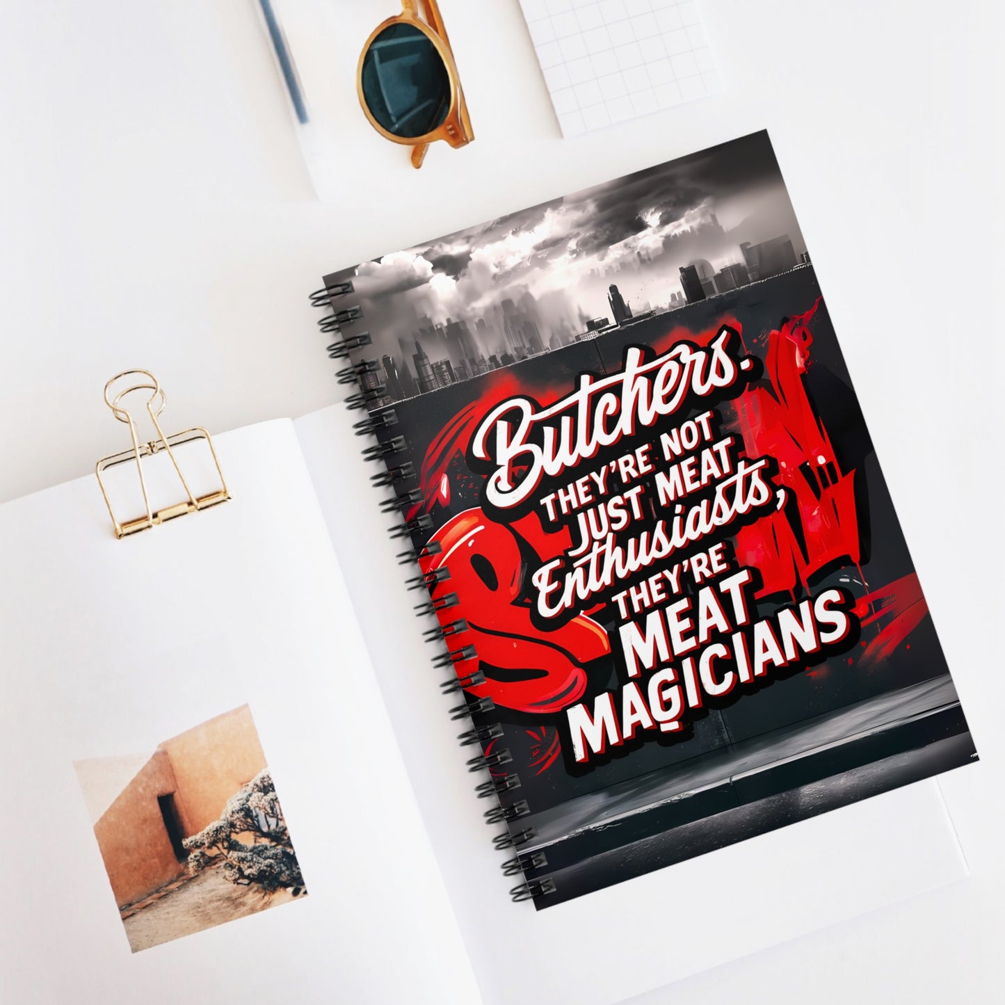 Butchers. They're Not Just Meat Enthusiasts, They're Meat Magicians Spiral Notebook - Ruled Line