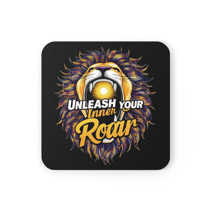 "Unleash your Inner Roar" Lion - Cork Coaster