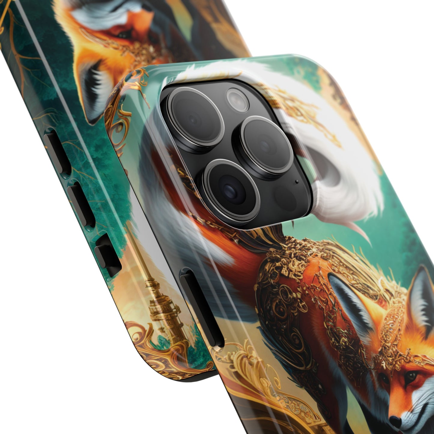 Art Nouveau Reverie: Leaping Red Fox - Tough Phone Cases