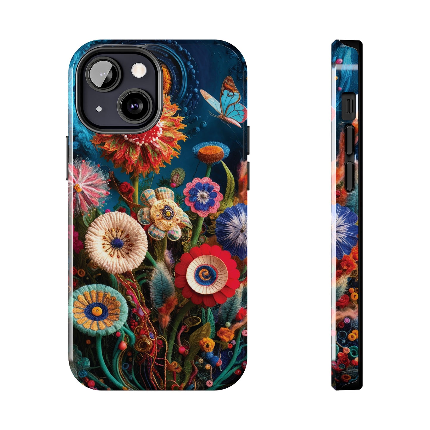 Floral Bloom: Art and Sewing Materials - Tough Phone Cases