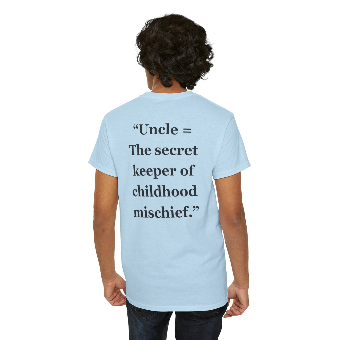 "Uncle = The secret keeper of childhood mischief" - Unisex Cotton Tee