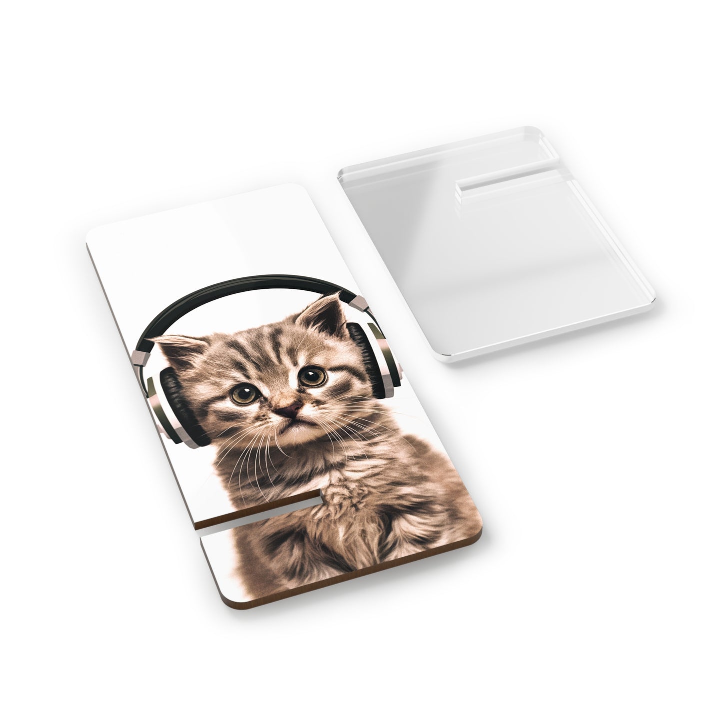 Purrfect Beats: Kitten Groovin' to the Meowsic! - Display Stand for Smartphones