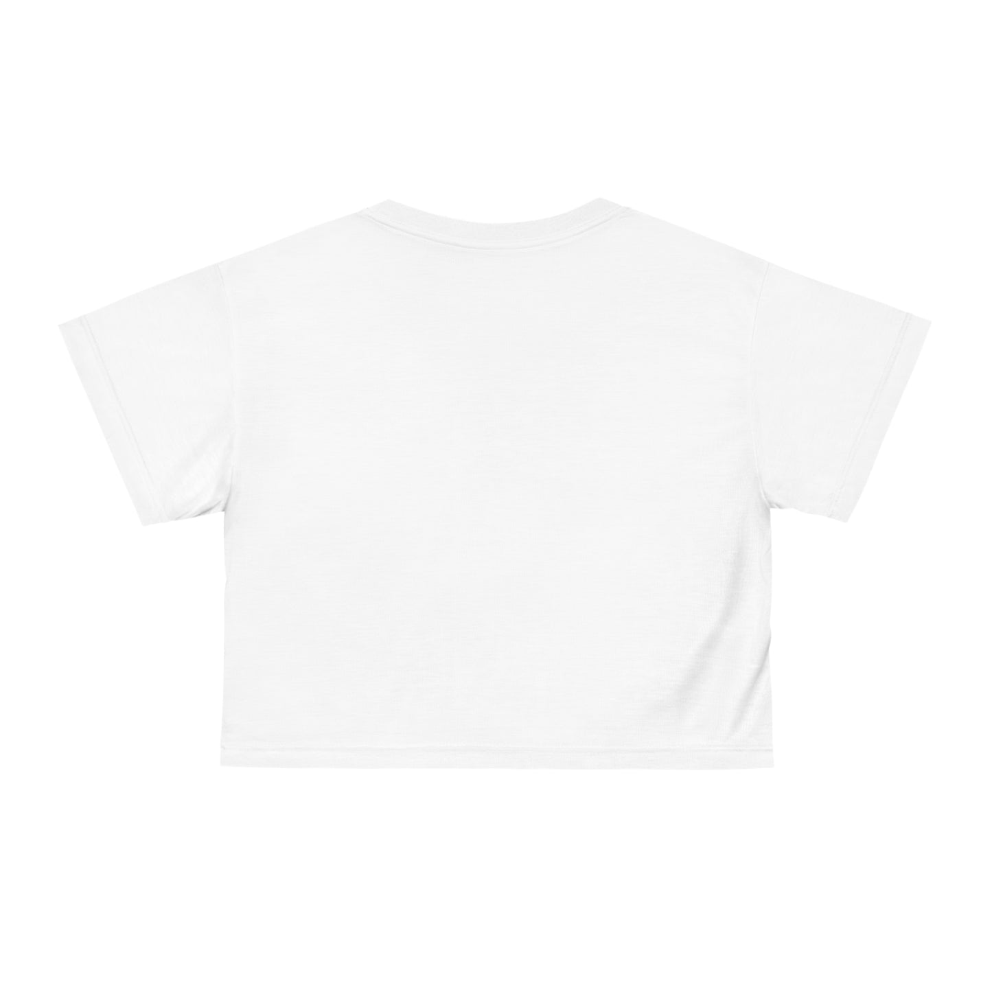 "Red Balloon Scottish Fold Version" - Crop Tee in White